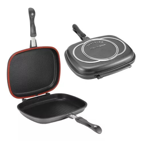 Sartén Doble Parrilla Antiadherente 36cm